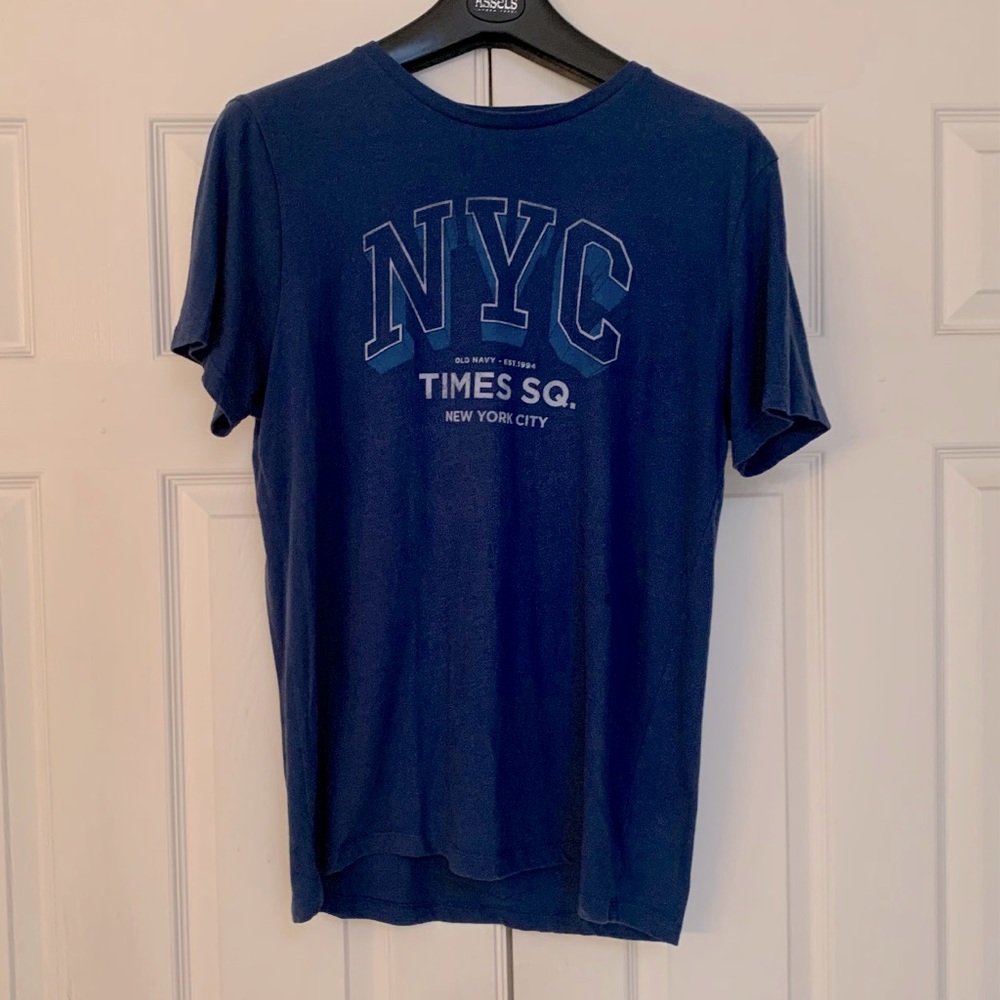 NYC Times Square Soft-Washed Graphic Crew-Neck Tee